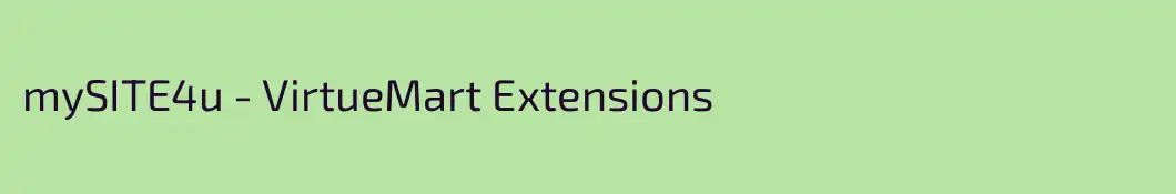 mySITE4u - VirtueMart Extensions